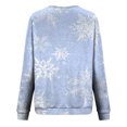 thumbnail image 5 of EGNMCR Noël Sweatshirt Mode Femmes Imprimé Col Rond Tops Manches Longues Confortable Blouse Sweatshirt sur l'Autorisation, 5 of 5