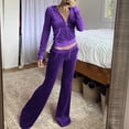 thumbnail image 1 of DPTALR Ensemble Décontracté pour Femmes à Manches Longues, Chandail à Col Rond avec Poche + Pantalon, 1 of 7