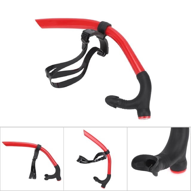 Tube de Tuba à Sommet Sec, Tuba Détachable pour la Natation et la Plongée en Rouge, Fabriqué en PVC et silicone de Qualité Alimentaire. Comprend un Embout Ergonomique, une Boucle Ajustable et un Coussin Antidérapant en silicone pour le Confort et un Ajustement Sécuritaire. Comprend un Support pour Fixer le Tube. Convient à la Plongée en Apnée, à la Plongée en Apnée, à l'Apnée Libre et à la Natation.