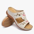 thumbnail image 4 of DPTALR Sandales à Talon Compensé d'Été pour Femmes avec Broderie Florale Chaussures pour Femmes, 4 of 6