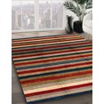 thumbnail image 2 of Ahgly Company Tapis d'Intérieur Carrés Abstraits Rouges Abstraits pour Aire, 7 Pieds Carré, 2 of 6