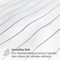 thumbnail image 2 of Bare Home Ultra-Soft Sheet Set - Premium 1800 Collection - Deep Pockets - 5-Pieces - Split King, Pinstripe - White/Marine, 2 of 7