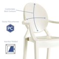 thumbnail image 5 of Modway Casper 18.5" Modern Plastic Dining Armchair, White Finish, 5 of 5