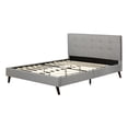 thumbnail image 2 of South Shore Fusion Full Upholstered Platform Bed and Headboard, in Soft Gray, 2 of 10
