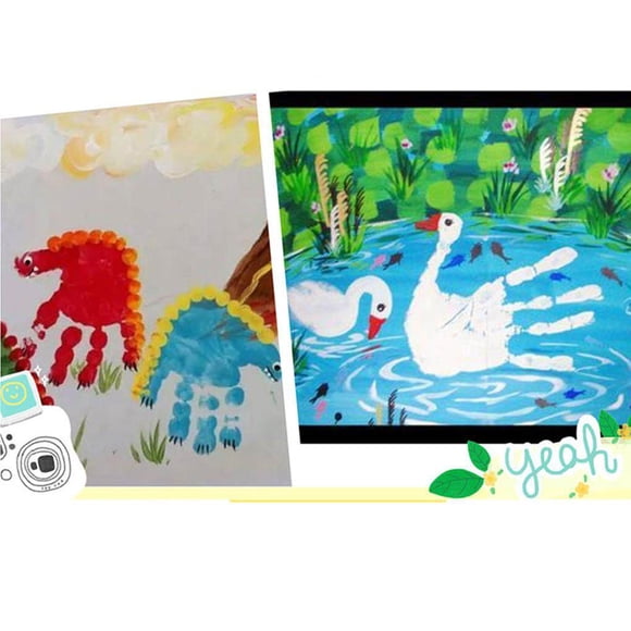 Children Palms Stamp Pad Painting Hand Safe Pad Ink Kindergarten Graffiti Imaginative DIY Toy for Kids Children Playing Accessories Red