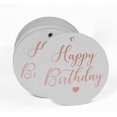 thumbnail image 2 of Inkdotpot Real Rose Gold Foil Happy Birthday Tags Favor Hang Paper Tags 50 Pieces, 2 of 6
