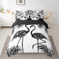 thumbnail image 2 of YST Ensemble de Literie Mignon Flamant Rose, 7 Pcs, Thème Faune Tropicale, Lit Simple, 2 of 4