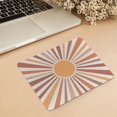thumbnail image 3 of Boho Neutral Sun Sunshine Mouse Pad MidCentury Modern Decor for Desk Small Gaming Mouse Pad Square Design Boho Desk Accessories Perfect for Home Office 9.5x7.9 Inch, 3 of 4