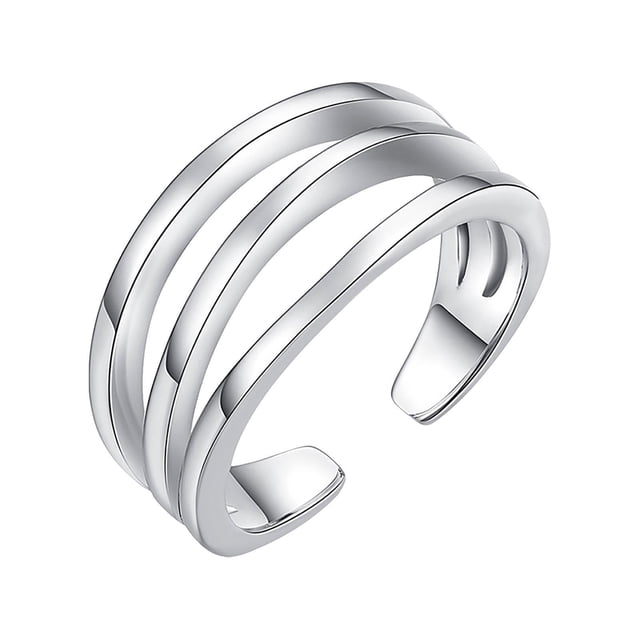 Silver Adjustable Toe Band Ring with Open Joint Design for Comfortable Foot Wear, Clear 1Pack