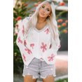 thumbnail image 1 of FOLUNSI Floral Knit Hoodie - Breathable, Chic, Everyday Style, 1 of 8