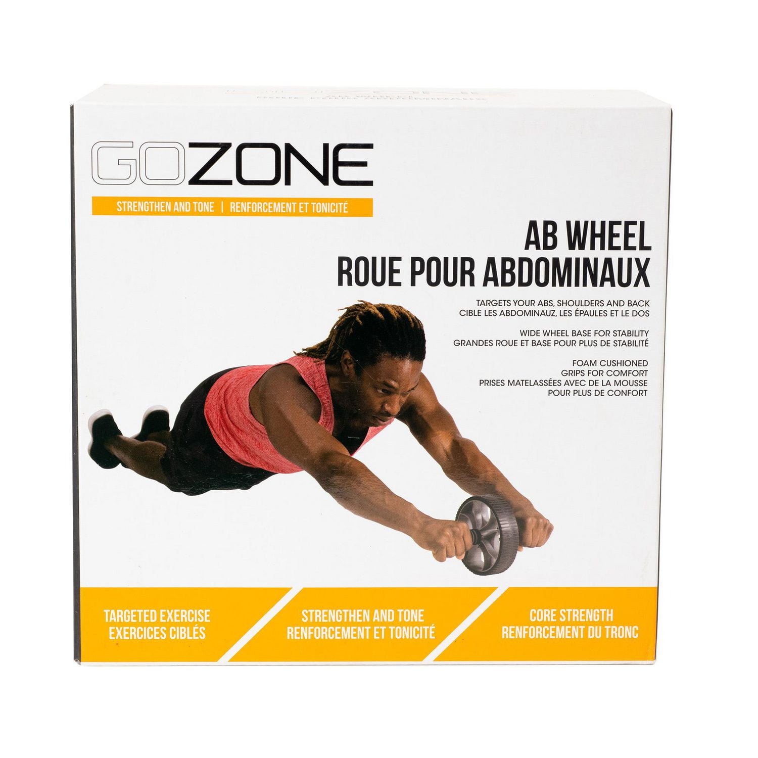 Roue pour abdominaux GoZone – Gris/noir