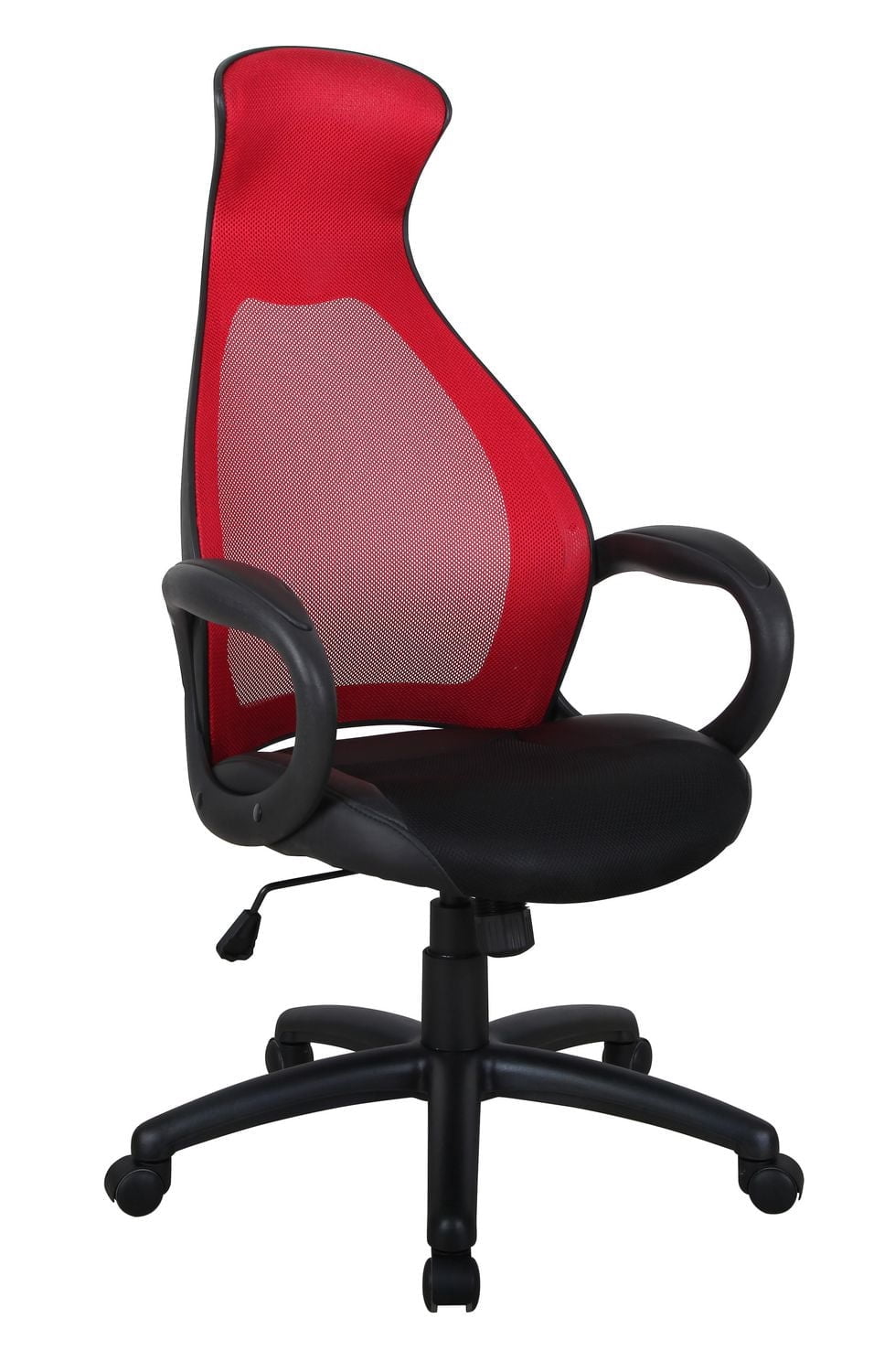 Brassex Inc Adj. Office Chair with Gas Lift, Red / Black