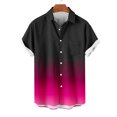 thumbnail image 2 of fatyb Button down Shirts for Men Short Sleeve Lightweight Beach Shirts Summer Gradient Collar Blouses, 2 of 4