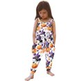 thumbnail image 1 of EGNMCR Rompers for Kids Toddler Baby Girl Jumpsuits Summer Printing Strap Romper Pants With Pockets Kid Rompers, 1 of 9