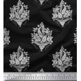 thumbnail image 1 of Soimoi Polyester Crepe Fabric Leaves,Floral & Paisley Block Print Fabric by Yard 52 Inch Wide, 1 of 3