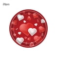 thumbnail image 1 of Valentine’s Day Tableware Set, 20-Piece Paper Plates Cups Napkins Tablecloth, Disposable Heart Pattern Party Supplies for Romantic Dinner and Holiday Gatherings, 1 of 6