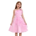 thumbnail image 1 of Jhaoyu Robe de Demoiselle d'Honneur pour Enfants, Satin Brodé, Concours, Bal, Fête Formelle, Tulle, Tutu, Robe de Bal, Rose, 6, 1 of 5