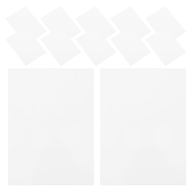 LEEYNEER 57pcs Waterproof Blank Plastic Playing Cards for DIY Games Outdoor Fun White PET