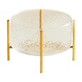 thumbnail image 1 of jifeng Fruit Bowl Fruit Dish Cylindrical with Gold Bracket Portable Fruit Tray Storage Clear, 1 of 9