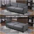 thumbnail image 4 of HOMCOM Canapé-Lit Convertible Moderne, Canapé Futon Pliant, Gris Anthracite, 4 of 10