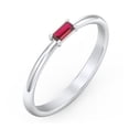 thumbnail image 3 of East-West Stackable Baguette Ring in 10K White Gold, 3 of 3