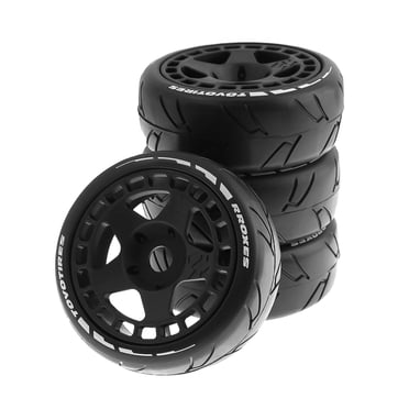 4 Pcs Modèle de Voiture RC Pneu de Voiture Résistant à l'Usure:8 1:7 Pneus RC en Caoutchouc Roues