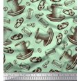 thumbnail image 1 of Soimoi polyester Crepe Fabric Burger,Cookies & Cups Print Sewing Fabric Yard 42 Inch Wide, 1 of 3