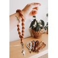 thumbnail image 2 of Cotton String Knitting Wristlet Keychain Bracelet with Key Rings Buckle for Keys Card Holder Makeup Bag women girls, 2 of 7