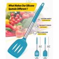 thumbnail image 2 of Bundlepro Pack of 2 Silicone Spatulas Turners, Non Stick Slotted and Solid Kitchen Utensils, 2 of 6