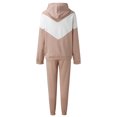 thumbnail image 4 of Long Sleeve Tops Ladies Fashion Slim Sports Long Sleeve Two-piece Color Block Sweatshirt Set, 4 of 5