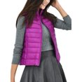 thumbnail image 2 of Innerwin Doudounes Manches Longues Gilet Matelassé Col Montant Chaud Violet TG, 2 of 3