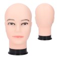 thumbnail image 1 of PVC Male Mannequin Head, Bald Mannequin Head, Reusable Bald Manikin Head with Universal Stand Interface, for Make Up and Lash Extention, Cosmetology Mannequin Doll Face Head, 1 of 7