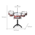 thumbnail image 3 of Mini Jazz Drum Set Musical Instrument Toy Five Piece Percussion Kit With Sticks Early Education Toy For Children Kids, 3 of 6