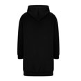 thumbnail image 4 of Chandail à Capuchon & Chandails en Molleton pour Femmes Long Sweat à Capuche à Fermeture Éclair Automne Hiver Veste de Sport Extra Grand Design Uni, 4 of 5