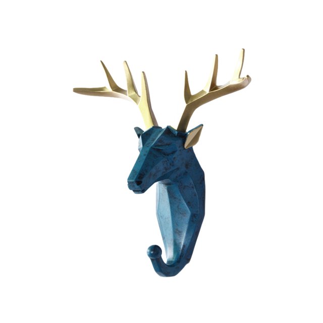 Wweixi Coat Hooks Easy To Install And Wide Application For Added In Daily Life Retro blue (deer) 1Set