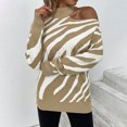 thumbnail image 3 of Tralilbee Women's Striped Mock Neckline Sweater, 3 of 5