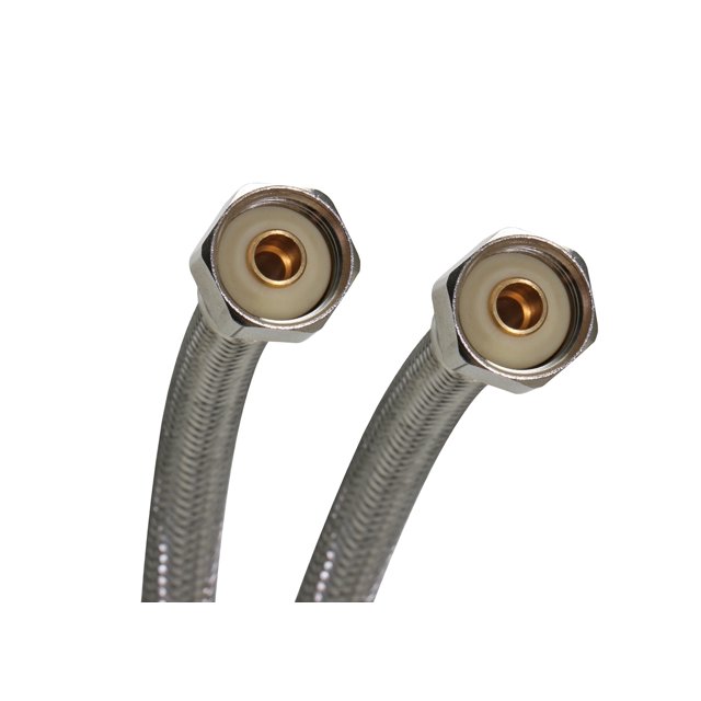 Fluidmaster B4F30 Faucet Connector, Braided Stainless Steel - 1/2 F.I.P. Thread x 1/2 F.I.P. Thread, 30-Inch Length