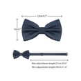thumbnail image 2 of INSPIRE CHIC Men's Grids Patterned Solid Color Adjustable Pre-tied Bow Tie Navy Blue, 2 of 4