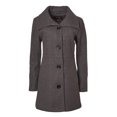 thumbnail image 1 of Sportoli Womens Mid-Length Single Breasted Wool Look Dress Coat with Pockets - Charcoal (X-Large), 1 of 7