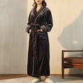 thumbnail image 2 of Timegard Womens Bathrobe Long Sleeve Lapel Neck Nightgowns Long Plush Robes Fall Winter Warm Comfy Robe, 2 of 5
