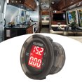 thumbnail image 1 of Car Dual Voltage Gauge, LED Car Voltmeter ABS Waterproof Dustproof 12-24V  for Vehicles, 1 of 8