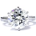 thumbnail image 1 of Solitaire de Fiançailles en Or Blanc 14 K avec Diamant Rond de 3 Carats, 1 of 2