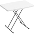 thumbnail image 1 of FDW 30" Folding Table White Portable Plastic Table with Carry Handle Waterproof & Foldable Table Design Steel Frame with Lock for Events, Camping, Indoor & Outdoor Use, 1 of 7
