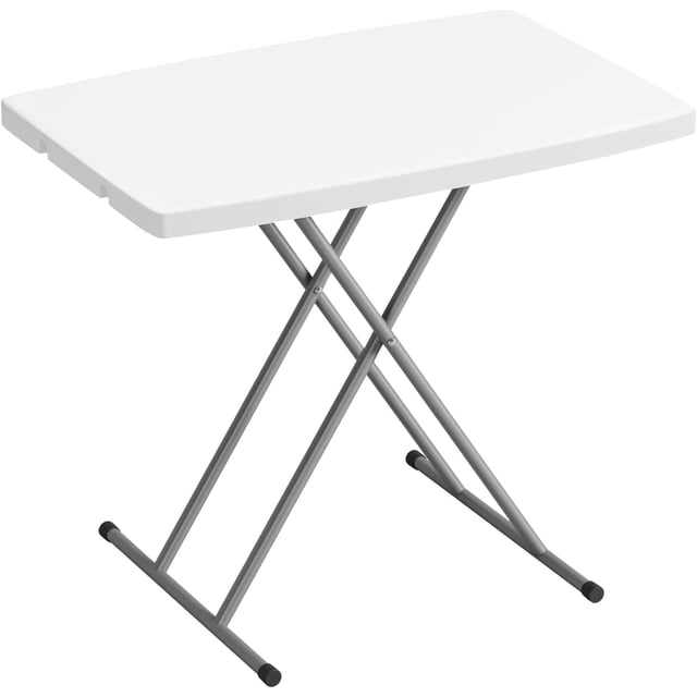 FDW 30" Folding Table White Portable Plastic Table with Carry Handle Waterproof & Foldable Table Design Steel Frame with Lock for Events, Camping, Indoor & Outdoor Use