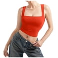 thumbnail image 4 of Lixiuxyad Basic Tank Tops Women Sexy Square Neck Tank Top Summer Going Out Basic Shirt, 4 of 5