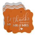 thumbnail image 3 of Inkdotpot Pack Of 100 Thanks From The New Wedding Paper Tags DIY Craft Bracket Shape Real Silver Foil Hang Tags, 3 of 7