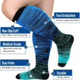 thumbnail image 3 of SUTENGDA 3 Pairs Plus Size Compression Socks for Women Men Wide Calf 20-30 mmHg Extra Large for Circulation Support Recovery XXL, 3 of 9