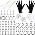thumbnail image 1 of yeacher "Premium Stainless Steel Body Piercing Kit - Nose, Ear, Belly Button, Lip Jewelry Set with Tools for Professionals & Home Use", 1 of 5