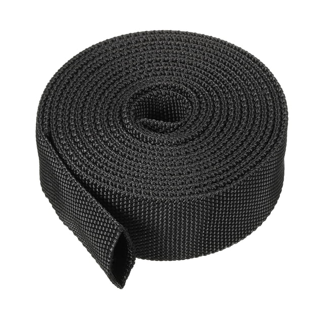 Unique Bargains 1.4' ID 10FT Nylon Protective Hose Sleeve, Cable Cover Sheath Protection, Black