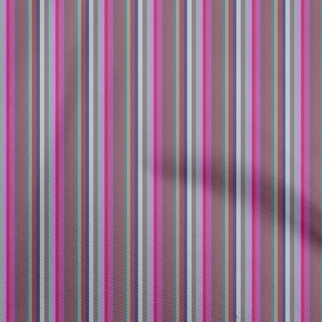 oneOone Velvet Fuschia Pink Fabric Stripes Sewing Material Print Fabric By The Yard 58 Inch Wide
